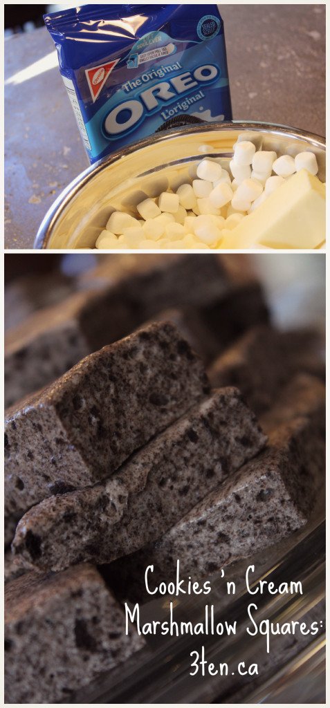 Cookies 'n Cream Marshmallow Squares: 3ten.ca #oreo #treat